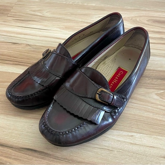 Cole Haan Brown/Burgundy Leather Loafers - Picture 3 of 11